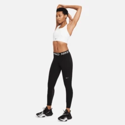 Nike Women's Pro Mid-Rise Mesh-Paneled Leggings (010 - Black/White) 10 Nike Women's Pro Mid-Rise Mesh-Paneled Leggings (010 - Black/White) -TCRunning Shop AURORA CZ9779 010 PHSYM004 2000