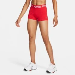 Nike Women's Pro 3" Training Shorts - University Red/White