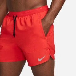 Nike Men's DRI-FIT Stride 5" Shorts (657 - University Red/Black/Reflective Silver) -TCRunning Shop AURORA DM4755 657 PHSYM002 2000