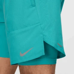 Nike Men's DRI-FIT Stride 7" 2-in-1 Shorts (345 - Dusty Cactus/Reflective Silver) -TCRunning Shop AURORA DM4759 345 PHSYM004 2000