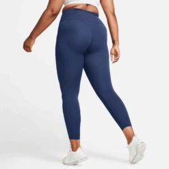 Nike Women's Universa Medium-Support High-Waisted 7/8 Leggings (410 - Midnight Navy/Black) -TCRunning Shop AURORA DQ5897 410 PHSBM001 2000