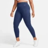 Nike Women's Universa Medium-Support High-Waisted 7/8 Leggings (410 - Midnight Navy/Black)