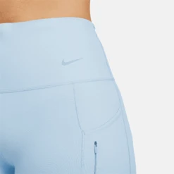 Nike Women’s Go Firm-Support High-Waisted 8” Shorts (441 - Light Armory Blue/Black) -TCRunning Shop AURORA DQ5923 441 PHSYM003 2000