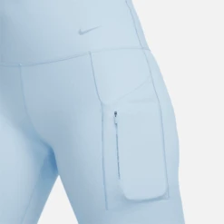 Nike Women’s Go Firm-Support High-Waisted 8” Shorts (441 - Light Armory Blue/Black) -TCRunning Shop AURORA DQ5923 441 PHSYM007 2000