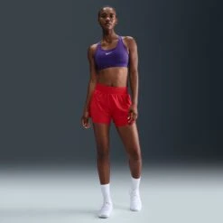 Nike Women’s Swoosh Medium Support Sports Bra (547 - Court Purple/White) -TCRunning Shop AURORA DX6821 547 PHSFMG01 2000