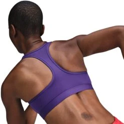 Nike Women’s Swoosh Medium Support Sports Bra (547 - Court Purple/White) -TCRunning Shop AURORA DX6821 547 PHSYM002 2000