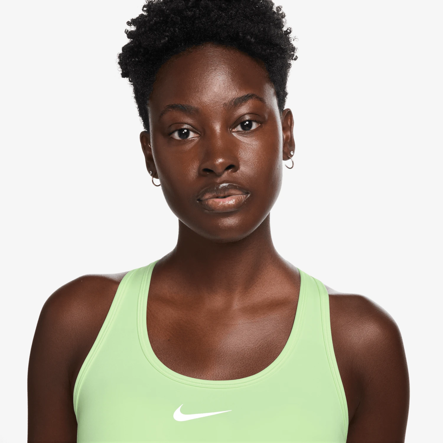 Nike Women’s Swoosh Medium Support Sports Bra (701 - Barely Volt/White) 2 Nike Women’s Swoosh Medium Support Sports Bra (701 - Barely Volt/White) - Image 2