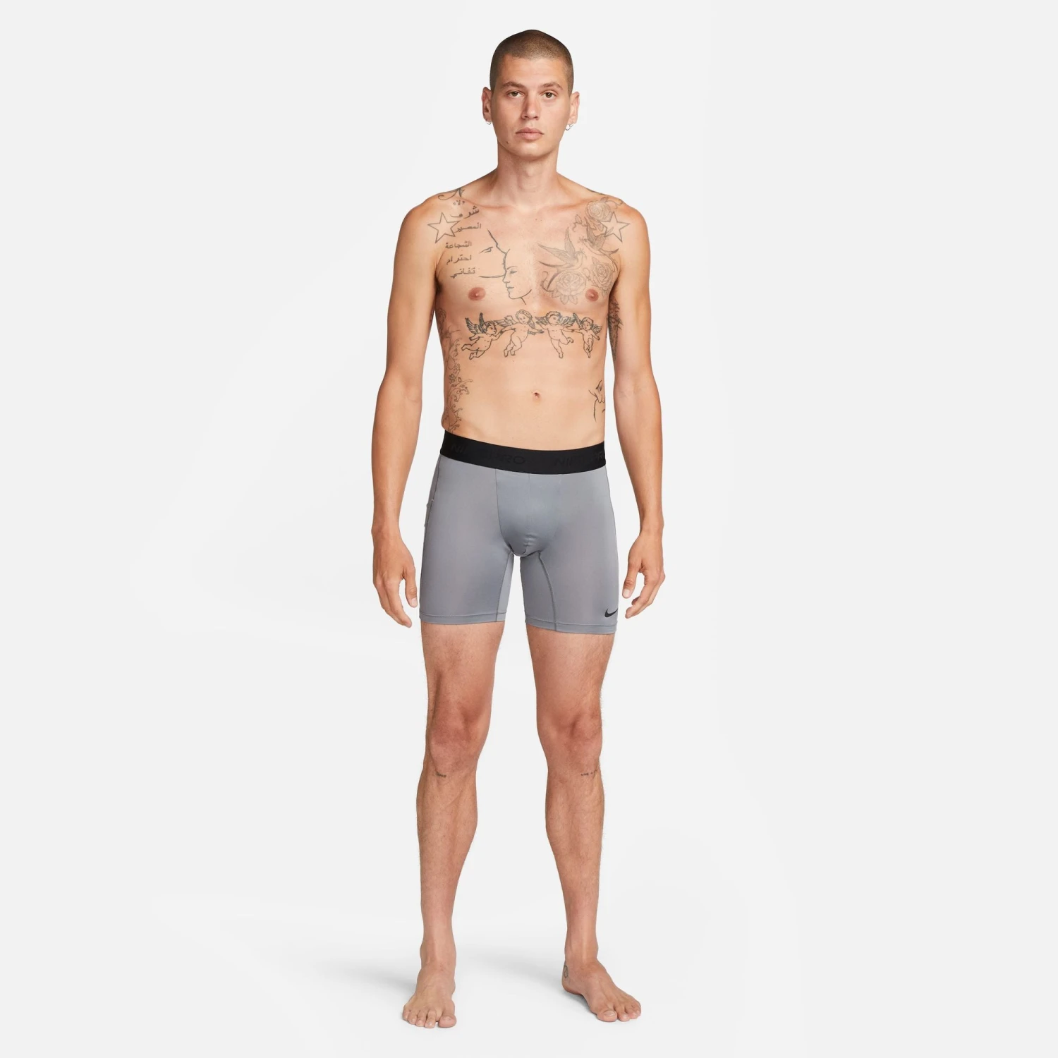 Nike Men's Pro Short Tights (084 - Smoke Grey/Black) 4 Nike Men's Pro Short Tights (084 - Smoke Grey/Black) - Image 4