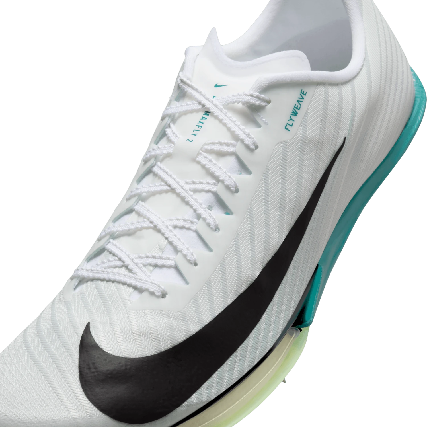 Nike Unisex Maxfly 2 (102 - White/Black-Bright Spruce-Barely Green) 4 Nike Unisex Maxfly 2 (102 - White/Black-Bright Spruce-Barely Green) - Image 4