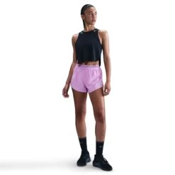 Nike Women's DRI-FIT ADV Aeroswift Mid-Rise Brief-Lined 3" Running Shorts (532 - Rush Fuchsia/Aster Pink/Green Shock)