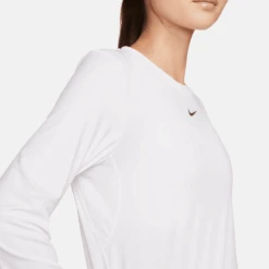 Nike Women's One Classic DRI-FIT Long-Sleeve Top (100 - White/Black) 12 Nike Women's One Classic DRI-FIT Long-Sleeve Top (100 - White/Black) -TCRunning Shop AURORA FN2801 100 PHSYM004 2000