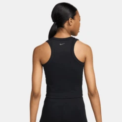 Nike Women's One Fitted Women's Dri-FIT Cropped Tank Top (010 - Black) -TCRunning Shop AURORA FN2806 010 PHSBM001 2000
