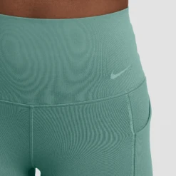 Nike Women's Universa Medium-Support High-Waisted 5" Biker Shorts With Pockets (361 - Bicoastal/Black) -TCRunning Shop AURORA FN3151 361 PHSYM004 2000