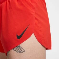 Nike Men's Aeroswift Dri-FIT ADV 2" Brief-Lined Running Shorts (696 - LT Crimson/Black) -TCRunning Shop AURORA FN3349 696 PHSYM006 2000