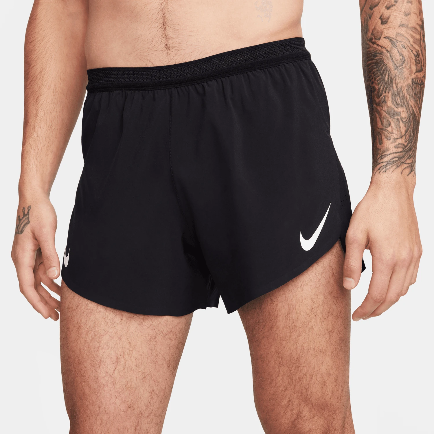 Nike Men's Aeroswift DRI-FIT ADV 4" Brief-lined Running Shorts (010 - Black/Summit White) 2 Nike Men's Aeroswift DRI-FIT ADV 4" Brief-lined Running Shorts (010 - Black/Summit White) - Image 2