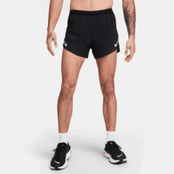 Nike Men's Aeroswift DRI-FIT ADV 4" Brief-lined Running Shorts (010 - Black/Summit White)