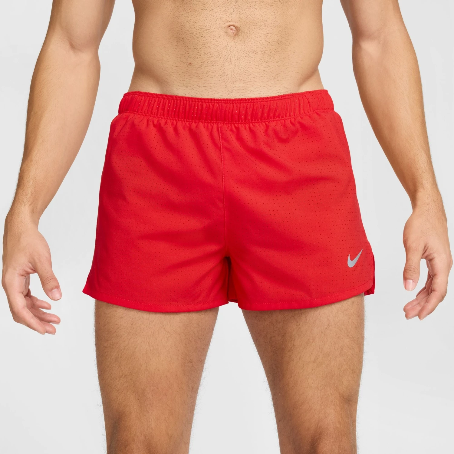 Nike Men's Dri-FIT Fast 3" Brief-Lined Running Shorts (696 - LT Crimson/Black/Reflective Silver) 2 Nike Men's Dri-FIT Fast 3" Brief-Lined Running Shorts (696 - LT Crimson/Black/Reflective Silver) - Image 2
