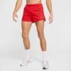 Nike Men's Dri-FIT Fast 3" Brief-Lined Running Shorts (696 - LT Crimson/Black/Reflective Silver)