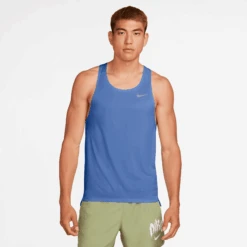 Nike Men's Fast Dri-FIT Running Singlet - Comet Blue/Reflective Silver