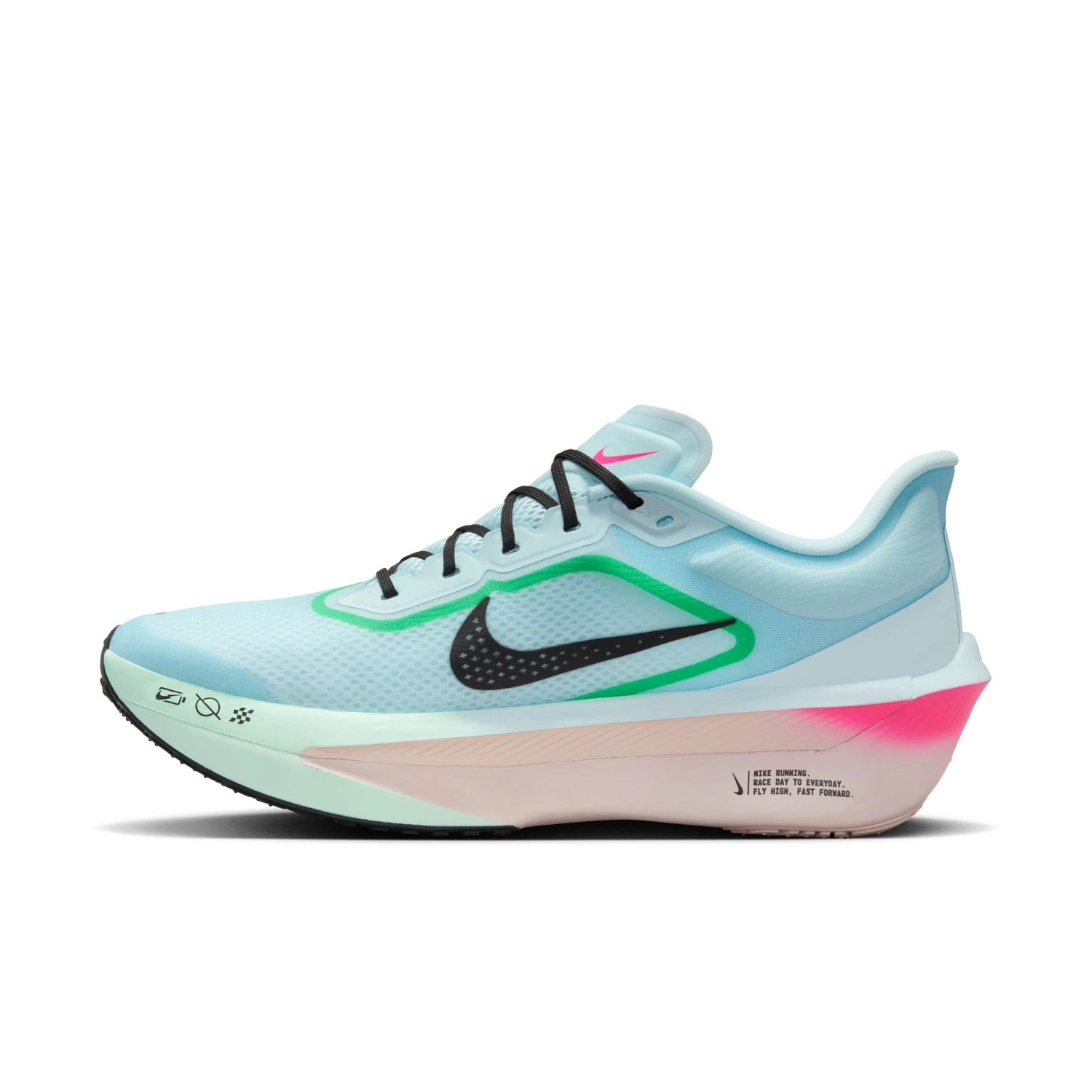 Nike Men’s Zoom Fly 6 (402 - Glacier Ice/Black-Hyper Pink-Green Shock) 2 Nike Men’s Zoom Fly 6 (402 - Glacier Ice/Black-Hyper Pink-Green Shock) - Image 2