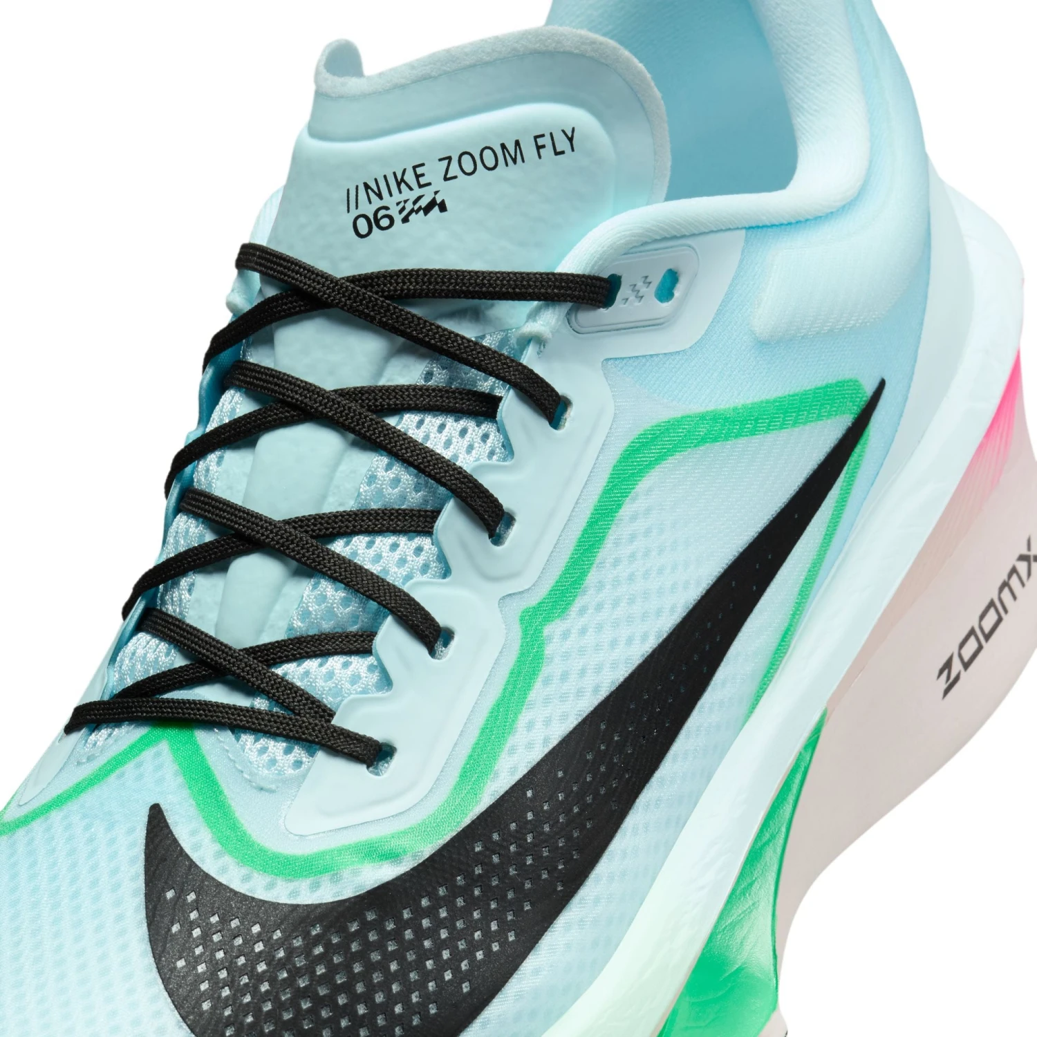 Nike Men’s Zoom Fly 6 (402 - Glacier Ice/Black-Hyper Pink-Green Shock) 4 Nike Men’s Zoom Fly 6 (402 - Glacier Ice/Black-Hyper Pink-Green Shock) - Image 4