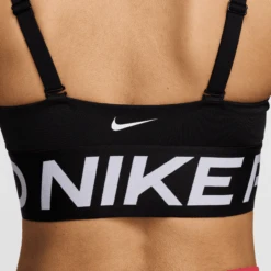 Nike Women's Pro Indy Plunge Women's Medium-Support Padded Sports Bra (010 - Black/White/White) -TCRunning Shop AURORA HF7324 010 PHSYM003 2000