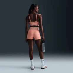 Nike Women's Pro Indy Plunge Women's Medium-Support Padded Sports Bra (844 - Apricot Agate/Washed Coral/White) -TCRunning Shop AURORA HF7324 844 PHSBM001 2000