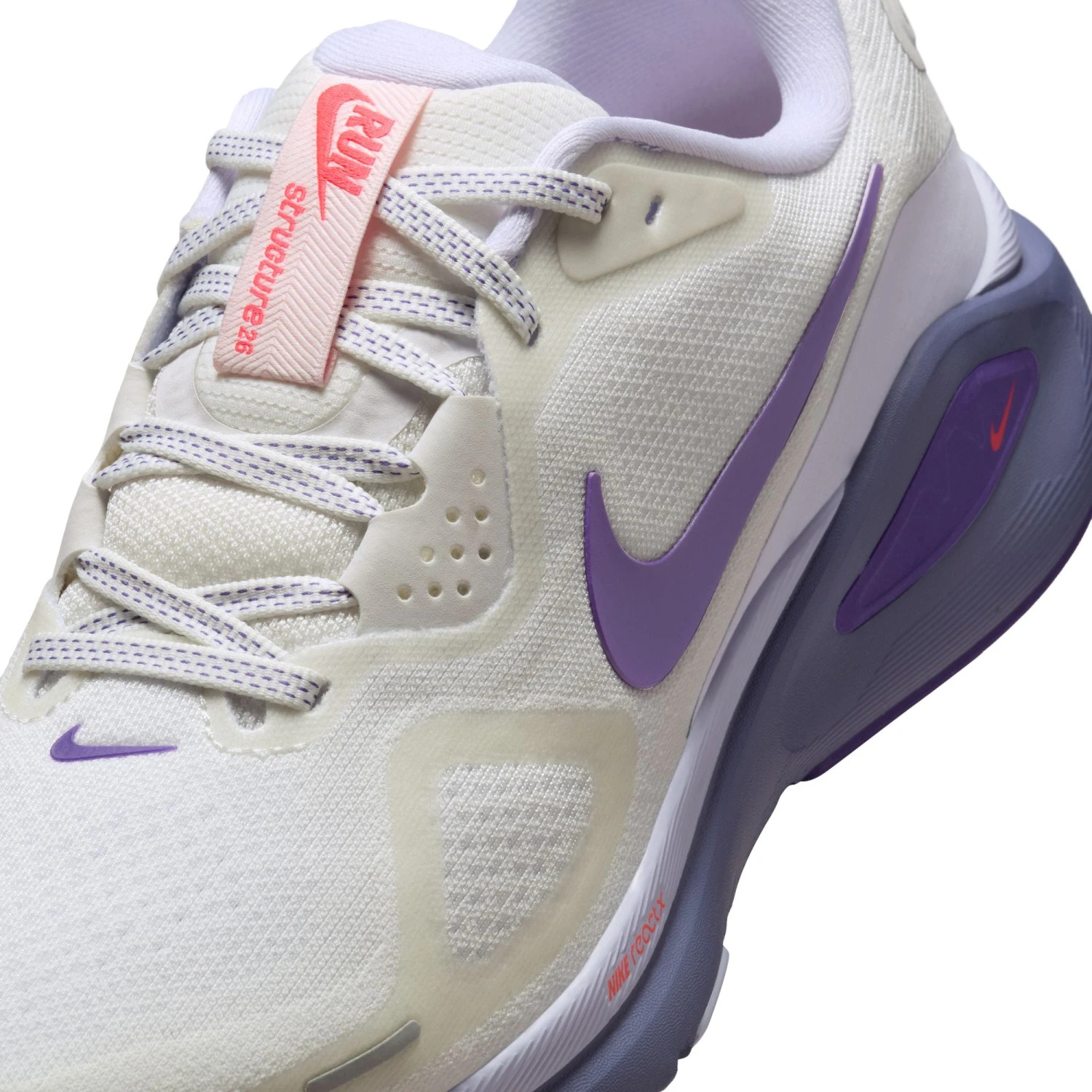 Nike Women’s Structure 26 (102 - Summit White/Wild Grape-Amethyst Tint) 4 Nike Women’s Structure 26 (102 - Summit White/Wild Grape-Amethyst Tint) - Image 4