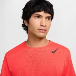 Nike Men's AeroSwift Dri-FIT ADV Short-Sleeve Running Top (696 - LT Crimson/Black) -TCRunning Shop AURORA HJ3377 696 PHSYM001 2000