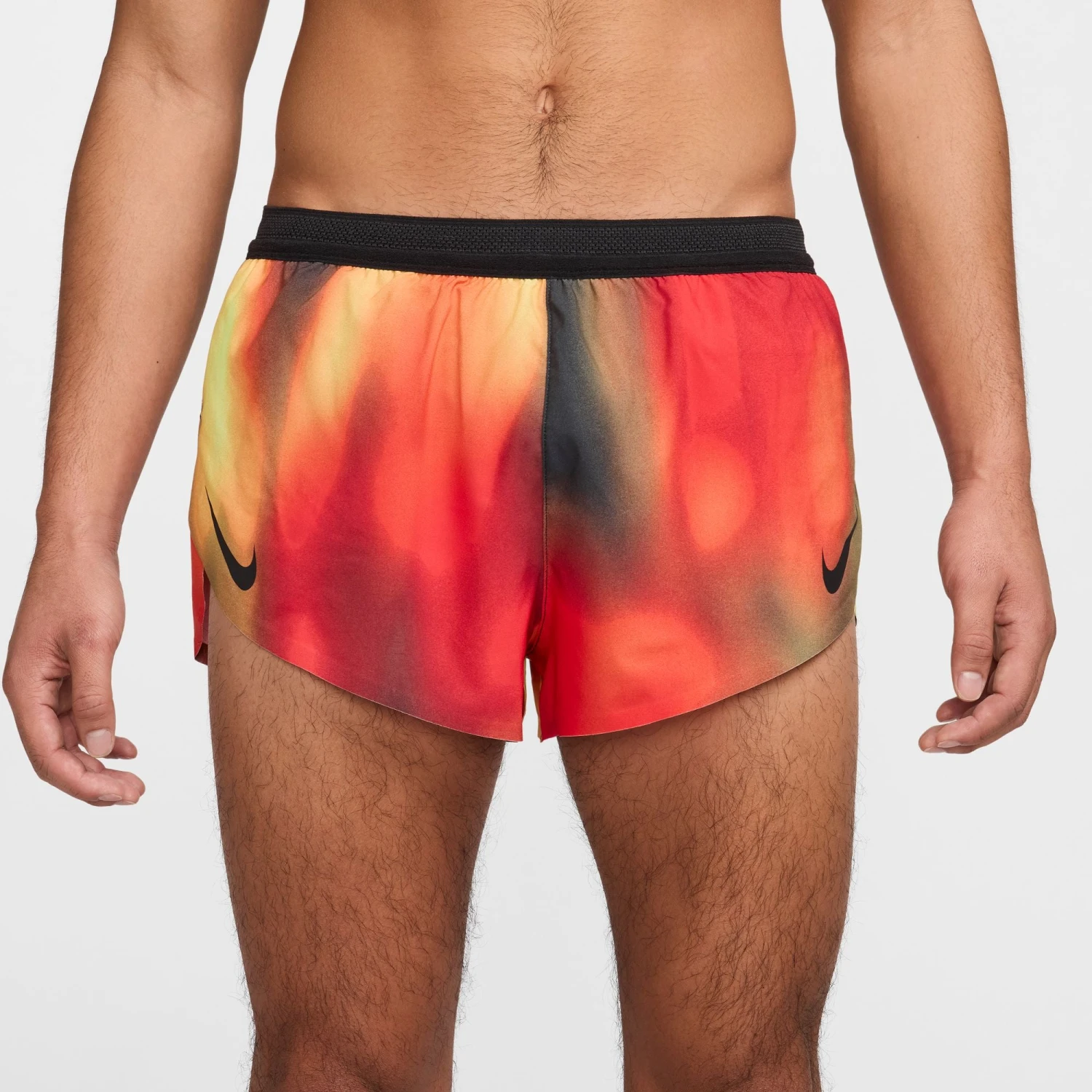 Nike Men's AeroSwift Elite Entry Dri-FIT ADV Running Shorts (736 - LT Lemon Twist/LT Crimson/Black/Black) 2 Nike Men's AeroSwift Elite Entry Dri-FIT ADV Running Shorts (736 - LT Lemon Twist/LT Crimson/Black/Black) - Image 2