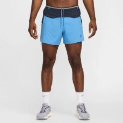 Nike Men's Trail Second Sunrise 5" Dri-FIT ADV Brief-Lined Running Shorts (412 - University Blue/Thunder Blue/Black)