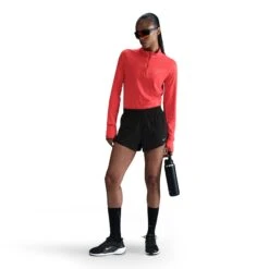 Nike Women's Swift Dri-FIT Mid-Rise 2.5" Brief-Lined Running Shorts (010 - Black/Reflective Silver)