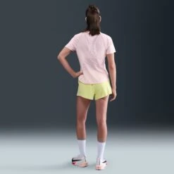 Nike Women's Swift Dri-FIT Mid-Rise 2.5" Brief-Lined Running Shorts (712 - Light Zitron/Reflective Silver) -TCRunning Shop AURORA HQ0638 712 PHSBMG01 2000