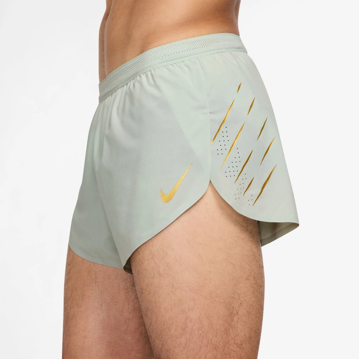 Nike Men's Aeroswift X Jakob Dri-FIT ADV 2" Brief-Lined Running Shorts (034 - Light Silver/Metallic Gold) 3 Nike Men's Aeroswift X Jakob Dri-FIT ADV 2" Brief-Lined Running Shorts (034 - Light Silver/Metallic Gold) - Image 3