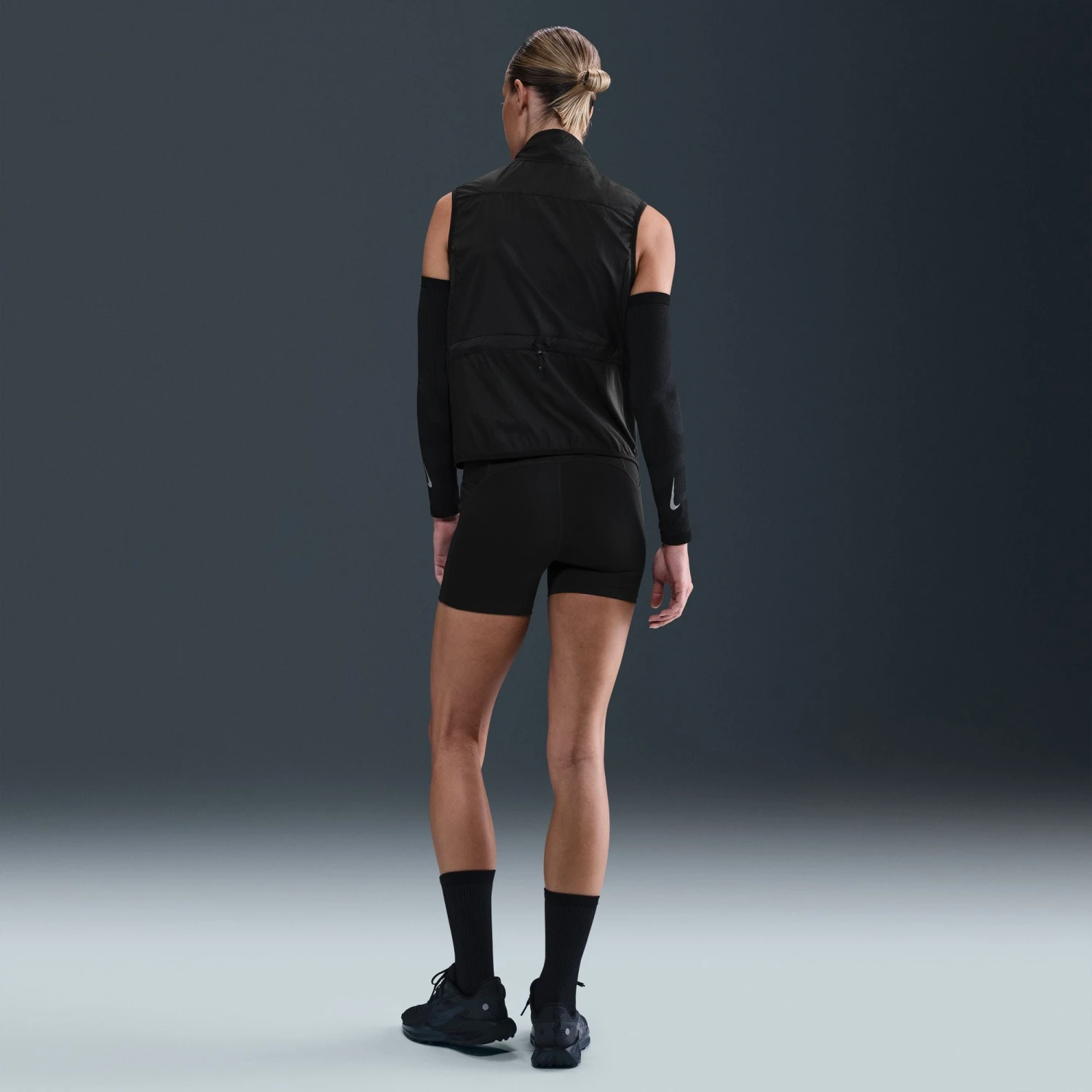 Nike Women's Dri-FIT High-Waisted 4" Tight Running Shorts (010 - Black/Black) 10 Nike Women's Dri-FIT High-Waisted 4" Tight Running Shorts (010 - Black/Black) - Image 10