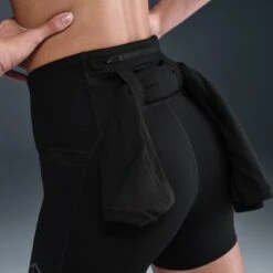 Nike Women's Dri-FIT High-Waisted 4" Tight Running Shorts (010 - Black/Black) 15 Nike Women's Dri-FIT High-Waisted 4" Tight Running Shorts (010 - Black/Black) -TCRunning Shop AURORA HV2352 010 PHSYMG04 2000