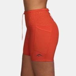 Nike Women's Dri-FIT High-Waisted 4" Tight Running Shorts (633 - Picante Red/Black) -TCRunning Shop AURORA HV2352 633 PHSYM001 2000