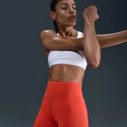 Nike Women's Dri-FIT High-Waisted 4" Tight Running Shorts (633 - Picante Red/Black) -TCRunning Shop AURORA HV2352 633 PHSYMG01 2000