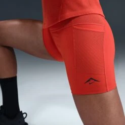 Nike Women's Dri-FIT High-Waisted 4" Tight Running Shorts (633 - Picante Red/Black) -TCRunning Shop AURORA HV2352 633 PHSYMG03 2000