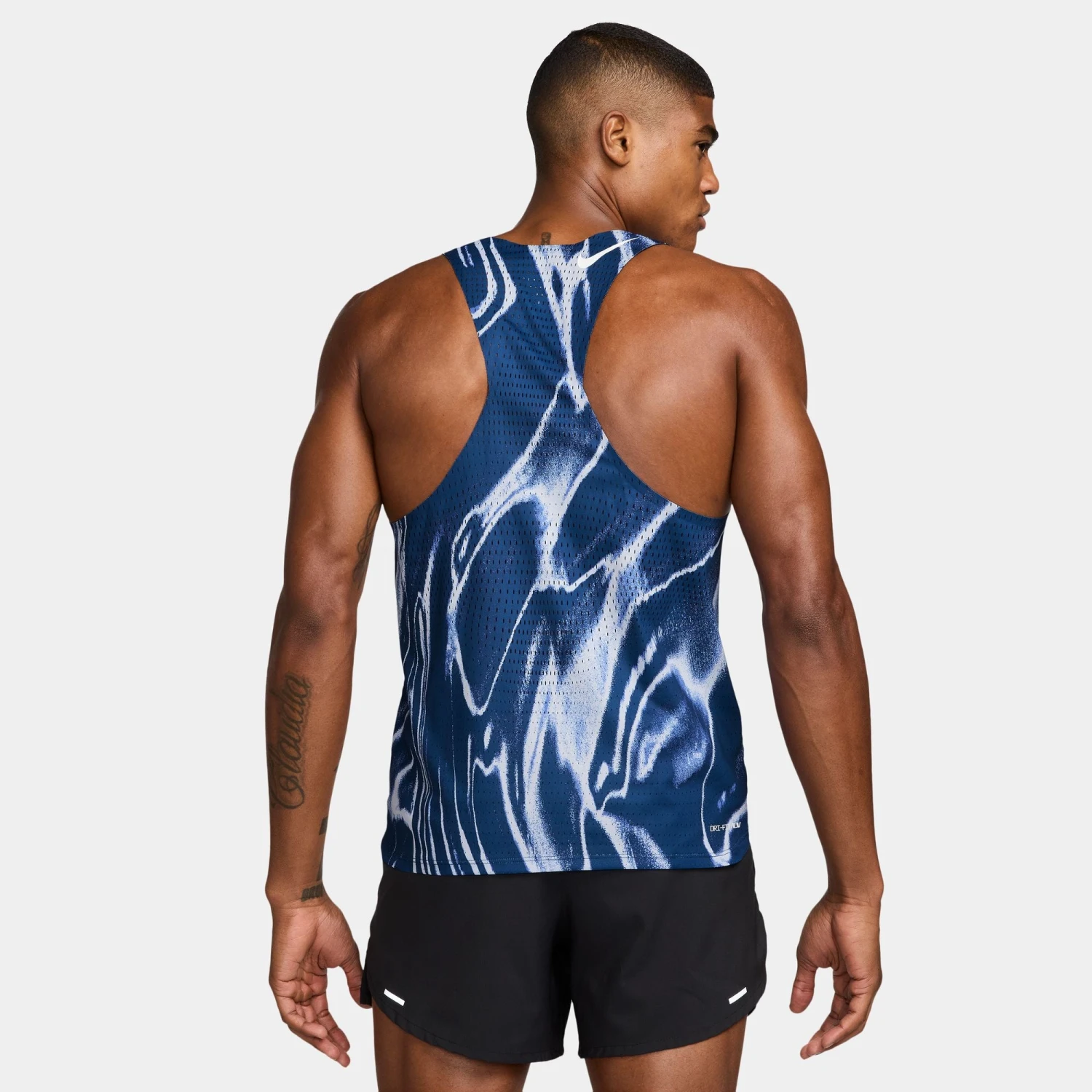 Nike Men's AeroSwift Dri-FIT ADV Singlet (492 - Coastal Blue/White) 2 Nike Men's AeroSwift Dri-FIT ADV Singlet (492 - Coastal Blue/White) - Image 2