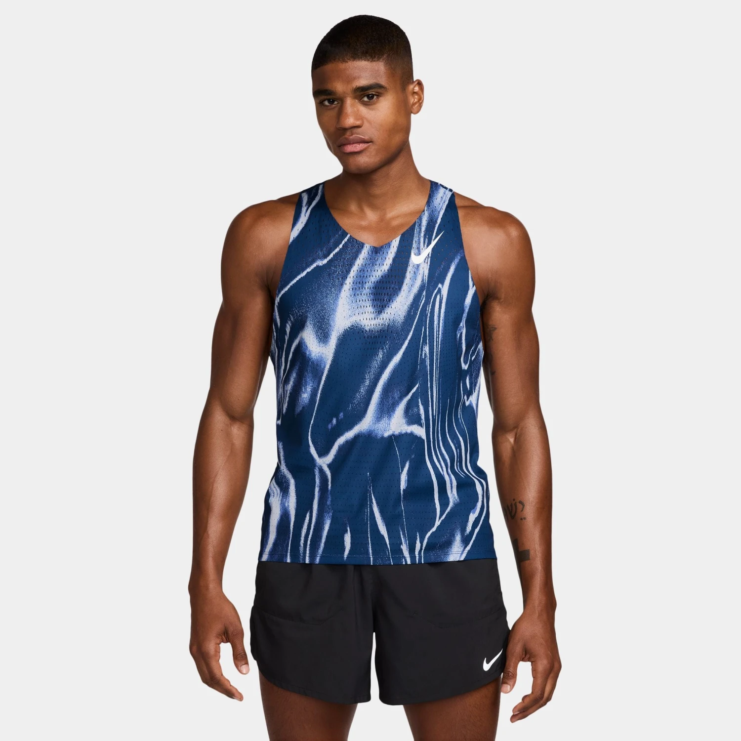 Nike Men's AeroSwift Dri-FIT ADV Singlet (492 - Coastal Blue/White) 1 Nike Men's AeroSwift Dri-FIT ADV Singlet (492 - Coastal Blue/White)