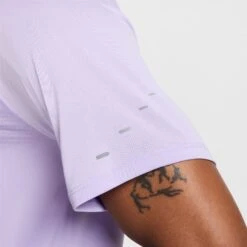 Nike Men's Stride Dri-FIT ADV Short-Sleeve Running Top (515 - Hydrangeas/Reflective Silver) -TCRunning Shop AURORA HV5203 515 PHSYM002 2000