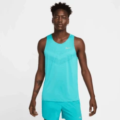 Nike Men's Stride Dri-FIT ADV Running Tank Top (345 - Dusty Cactus/Reflective Silver)