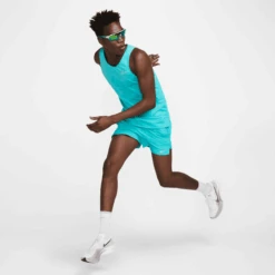 Nike Men's Stride Dri-FIT ADV Running Tank Top (345 - Dusty Cactus/Reflective Silver) -TCRunning Shop AURORA HV5210 345 PHSYM004 2000