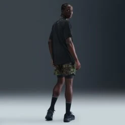 Nike Men's Dri-FIT 7" Brief-Lined Printed Running Shorts (012 - Black/White/Forest Green/Reflective Silver) -TCRunning Shop AURORA IH4512 012 PHSBMG01 2000