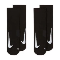 Nike Unisex Multiplier Running Ankle Socks (2 Pair) (010 - Black/White) 7 Nike Unisex Multiplier Running Ankle Socks (2 Pair) (010 - Black/White) -TCRunning Shop AURORA SX7556 010 PHCYD001 2000