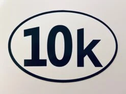 10K Running Sticker - Premium Oval Achievement Decal for Athletes