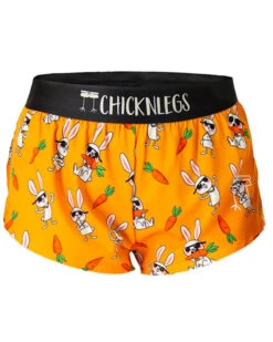 ChicknLegs Women's Bad Bunny 1.5" Split Running Shorts