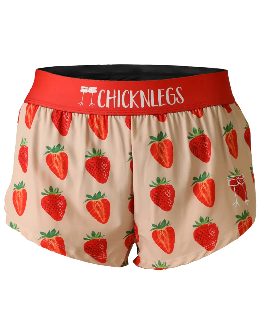 Women's Strawberry Szn 1.5" Split Shorts 1 Women's Strawberry Szn 1.5" Split Shorts