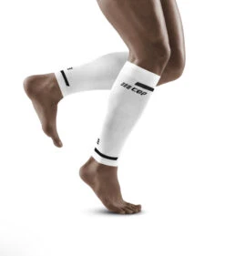 CEP Men's Run 4.0 Compression Calf Sleeves - White Performance Gear